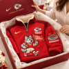 Kansas City Chiefs Chiefs Kingdom KC Wolf Mascot Premium Red Cozy Sherpa Collar Quarter Zip Fleece Pullover