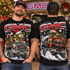 GMC Christmas Classic Pickup Truck Santa Green Monster Graphic T-Shirt
