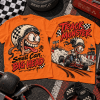 Drag Nut Go Kart Track Monster Funny Racing Graphic T-Shirt