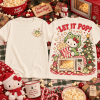 Hello Kitty Frog Costume Let It Pop Christmas Popcorn Movie Night Graphic T-Shirt