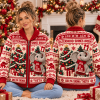 Delta Sigma Theta Sisterhood Shines Bright 3D Elephant Christmas Knit Zip Cardigan Sweater