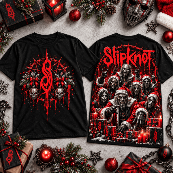 Slipknot Unholy Christmas Gathering Heavy Metal Gothic Holiday Graphic 3D T-Shirt