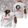 Ottawa Redblacks CFL Men's Custom Red Ribbed Knit Elbow Patch Quarter Zip Sweater