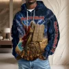 Iron Maiden Eddie Album Covers Heavy Metal Rock Band 3D Graphic Unisex Waffle Zip Up Hoodie