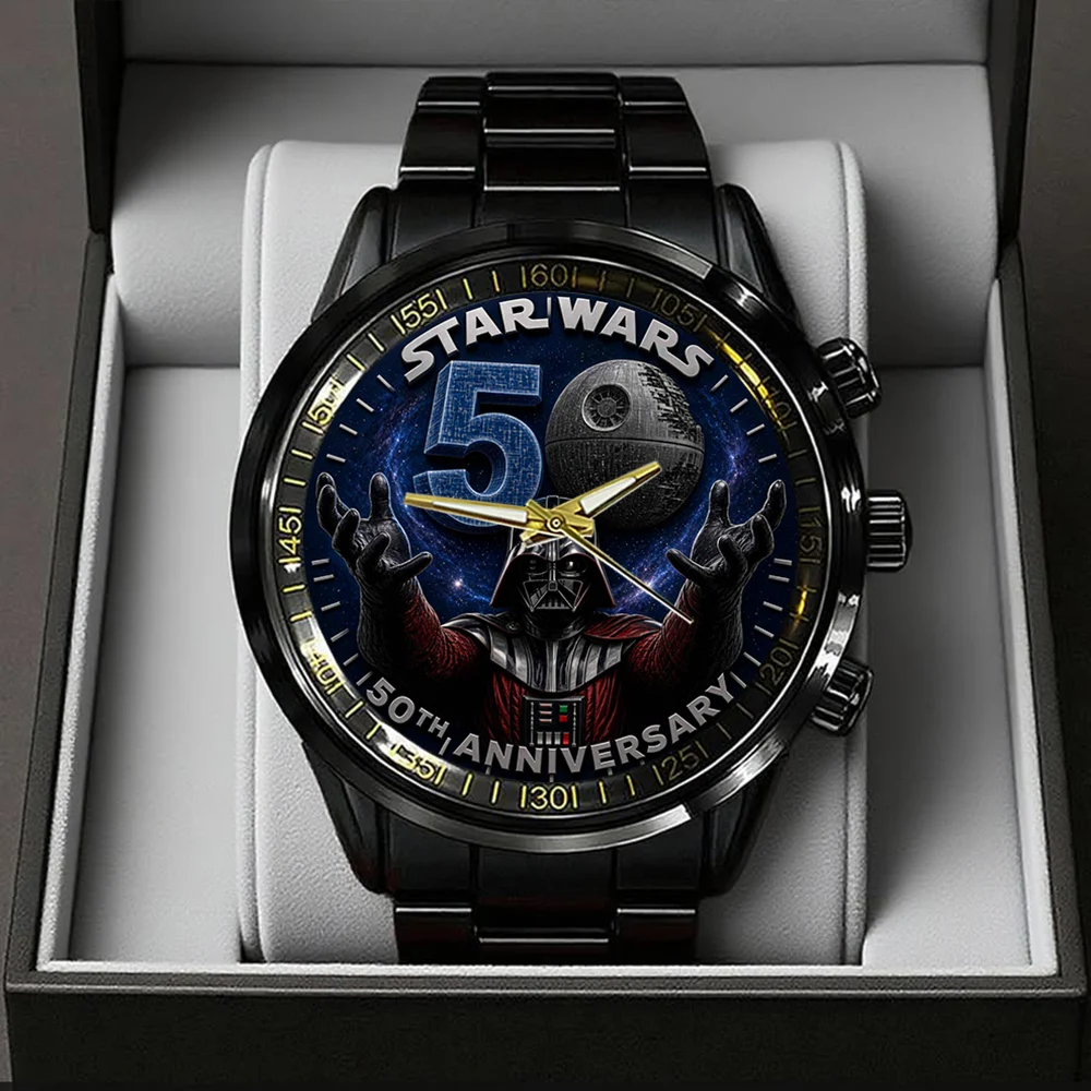 Star Wars 50th Anniversary Darth Vader Commemorative Black Stainless Steel Watch Star Wars 50th Anniversary Darth Vader Commemorative Black Stainless Steel Watch