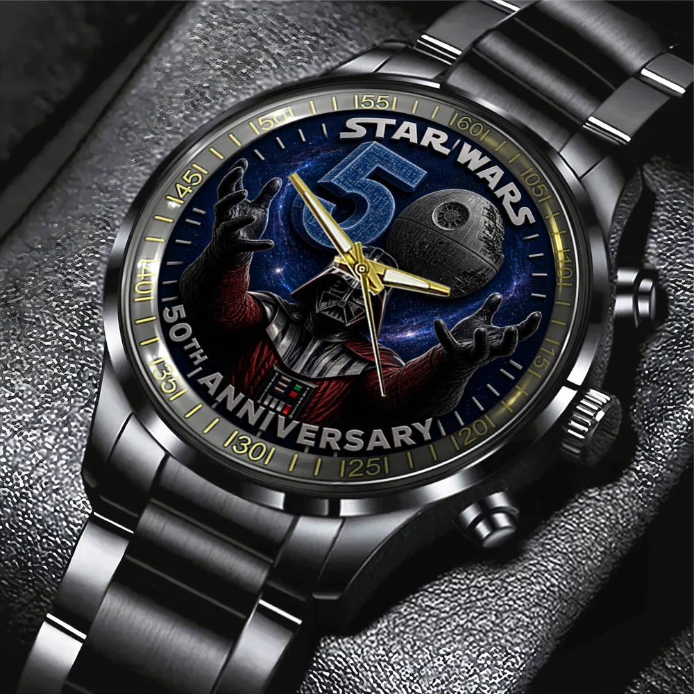 Star Wars 50th Anniversary Darth Vader Commemorative Black Stainless Steel Watch Star Wars 50th Anniversary Darth Vader Commemorative Black Stainless Steel Watch