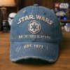 Star Wars May The Force Be With You Est 1977 Vintage Washed Denim Distressed Classic Cap