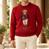 St. Louis Cardinals Polo Bear Graphic Red Premium Knit Crewneck Sweater