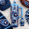 Tennessee Titans Bedazzled Rhinestone Bling Insulated Stainless Steel 40oz Tumbler With Handle