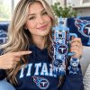 Tennessee Titans Bedazzled Rhinestone Bling Insulated Stainless Steel 40oz Tumbler With Handle