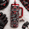 Victory Motorcycles American Legend Luxury Rhinestone Sparkle Insulated Stainless Steel 40oz Tumbler With Handle