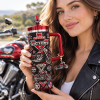 Victory Motorcycles American Legend Luxury Rhinestone Sparkle Insulated Stainless Steel 40oz Tumbler With Handle