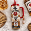 Jim Beam Kentucky Bourbon Whiskey Rhinestone Bling Bedazzled 40oz Stainless Steel Tumbler With Handle
