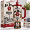Jim Beam Kentucky Bourbon Whiskey Rhinestone Bling Bedazzled 40oz Stainless Steel Tumbler With Handle